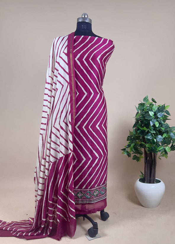 Experience the magic of Handloom Patola Maheshwari Silk suits by kalasheel.