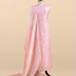 Pink Handloom Organza Silk Unstitched Suit With Gota Handwork