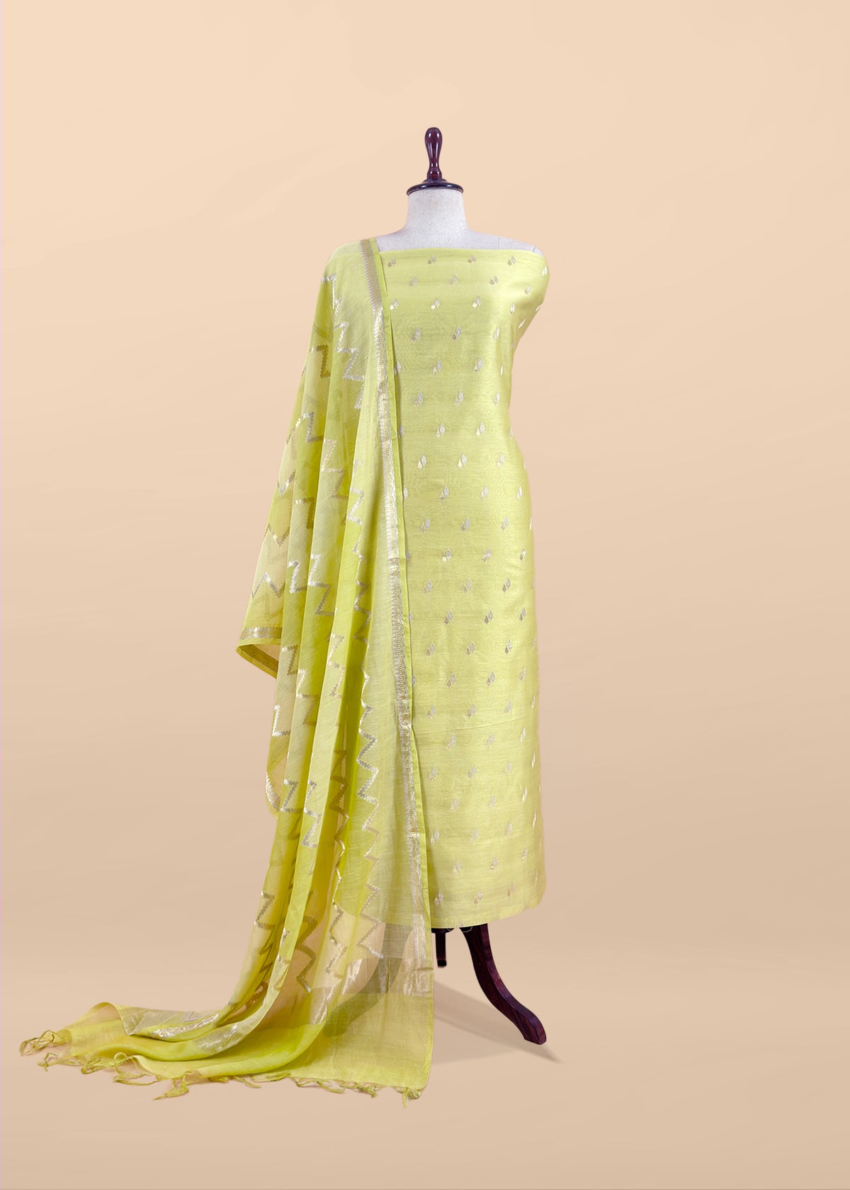 Banarasi meenakari suit in pure Cotton Suit.

