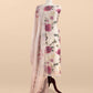 Off White Crushed Tissue Silk Unstitched Suit