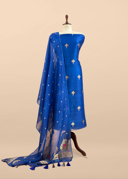 Shop designer kora silk suit for party and wedding celebration

