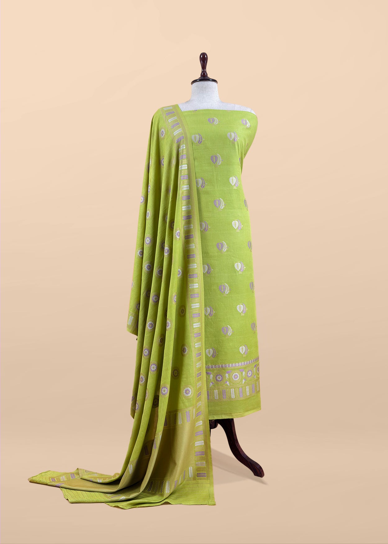 Premium quality pure banarasi cotton suit


