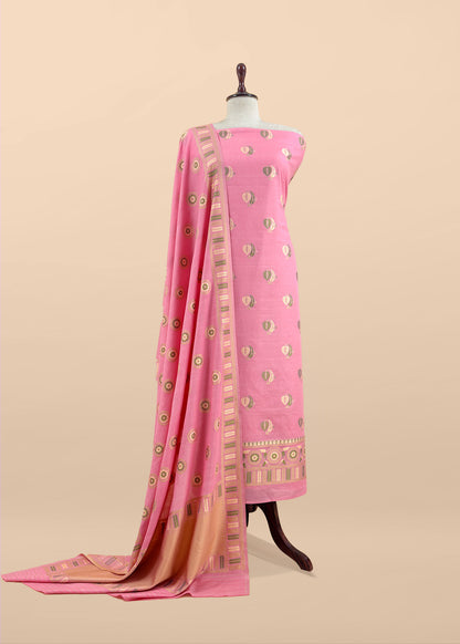 Premium quality pure banarasi cotton suit


