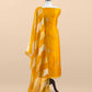 Mustard Pure Organza Kurta and Double Panel Pure Crushed Tissue Dupatta With Hand Work
