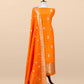 linen silk suit with dupatta