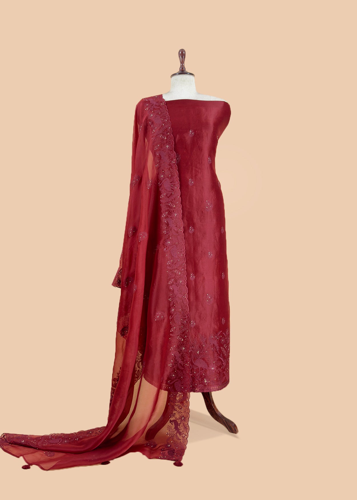 festive wear premium organza silk suit

