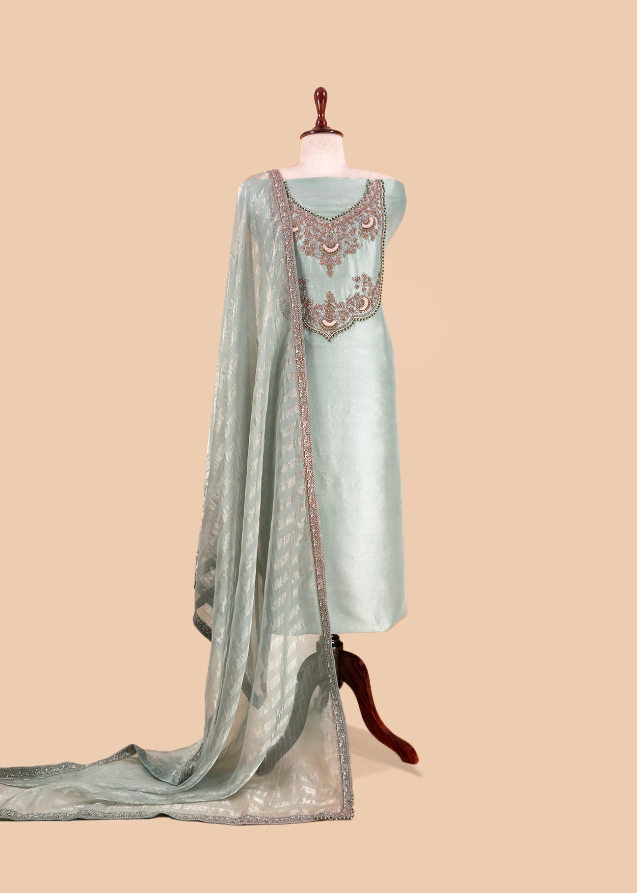 Trending and designer silk suit set for women

