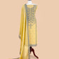 Summer wear mulmul unstitched suit with dupatta

