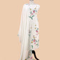 White Pure Mulmul Suit Fabric With Appliqué Work