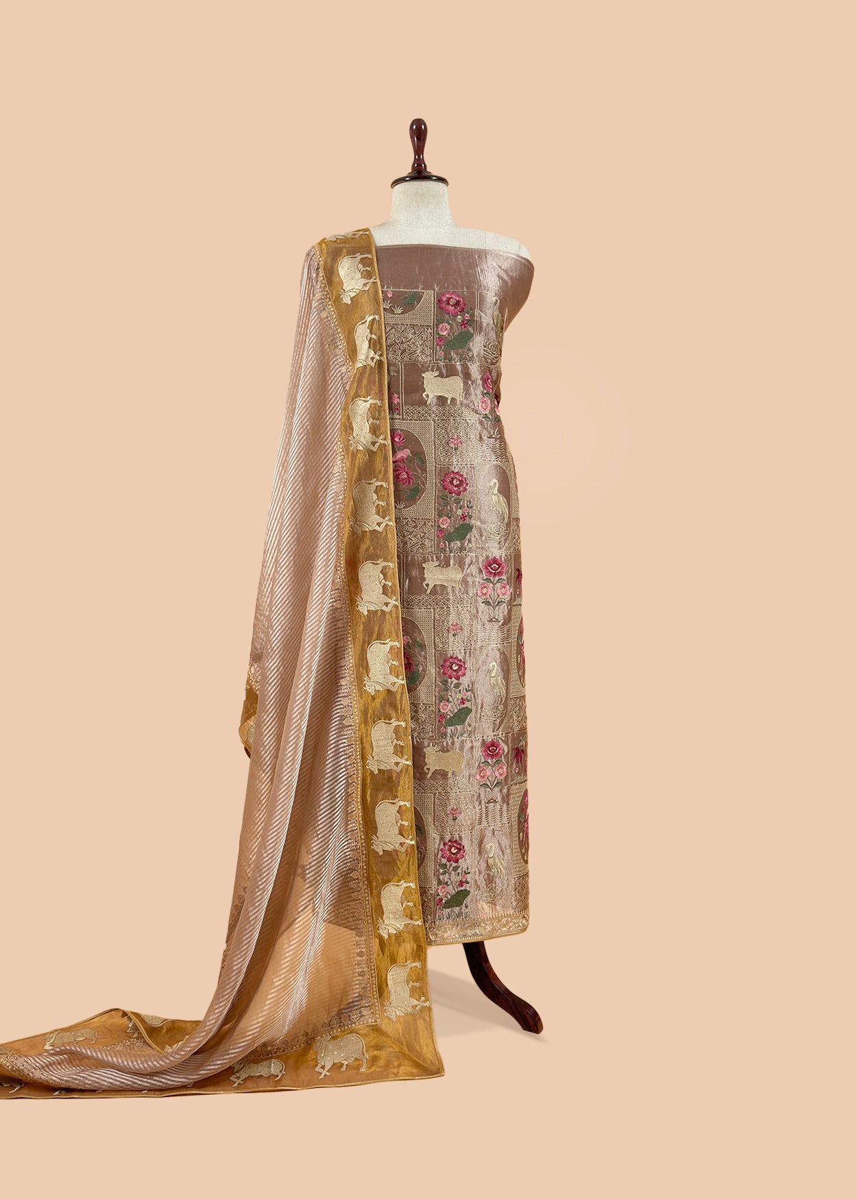Festive wear Tissue Silk Suit

