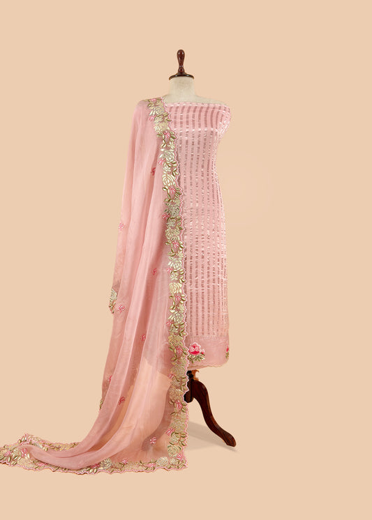 Luxury Handloom kora silk suit with dupatta

