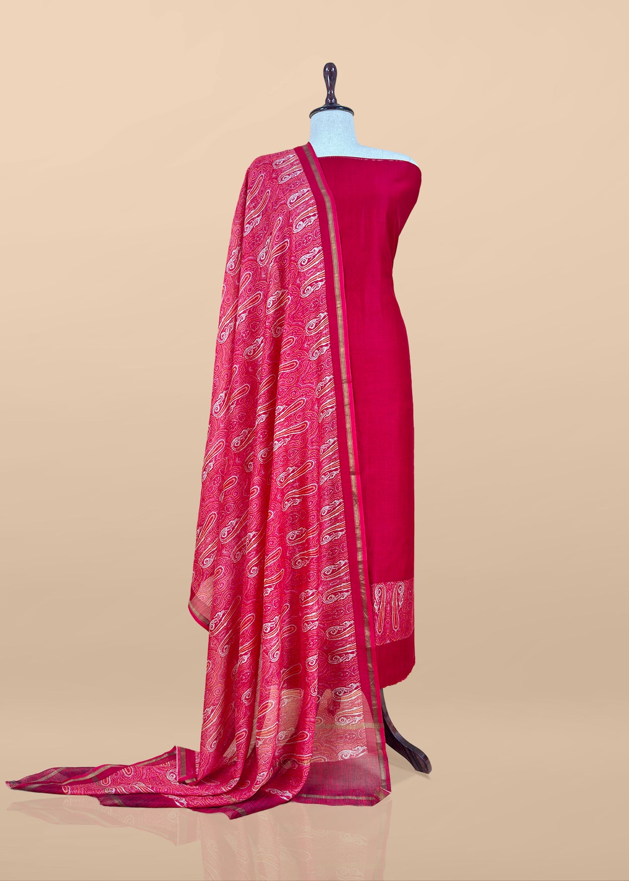 Maheshwari unstitched suit set at the best price

