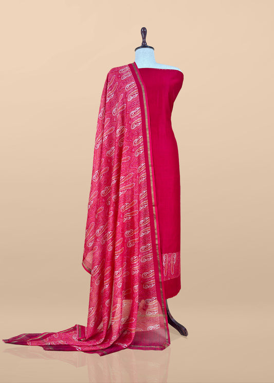 Maheshwari unstitched suit set at the best price

