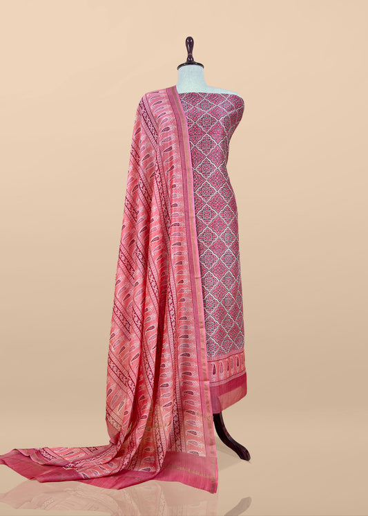 Maheshwari unstitched suit set at the best price

