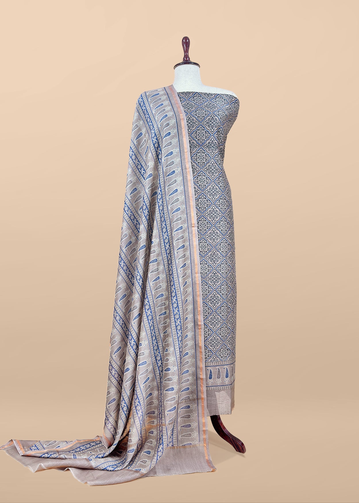 Maheshwari unstitched suit set at the best price

