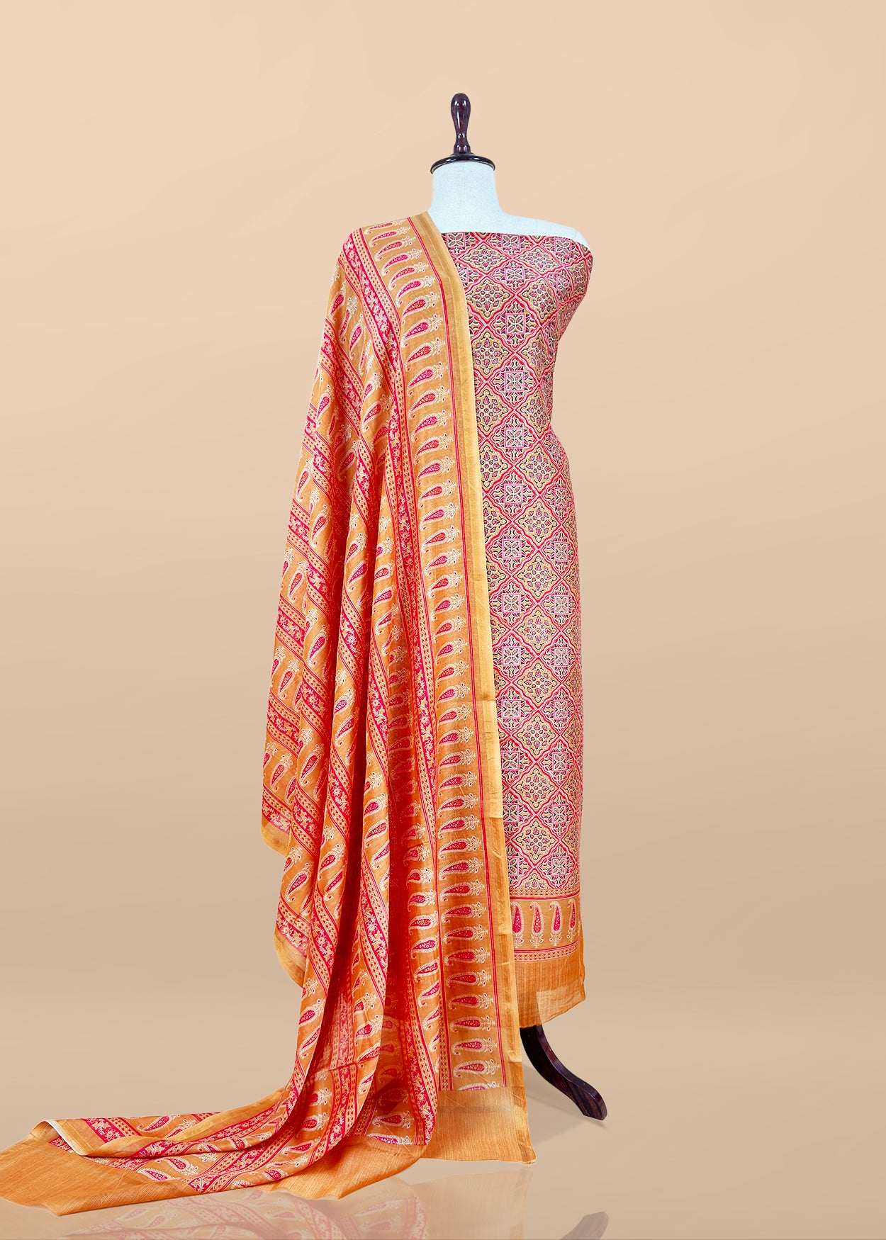 Maheshwari unstitched suit set at the best price

