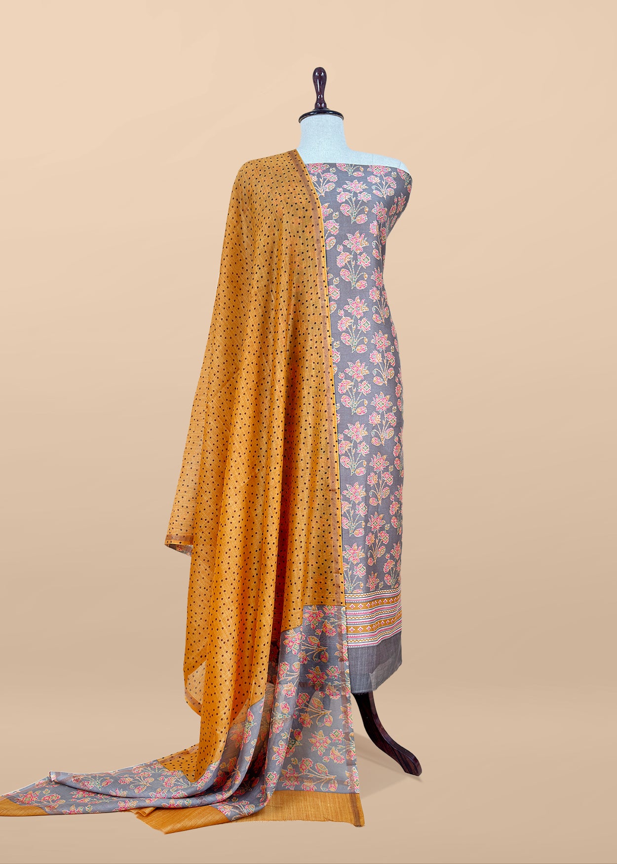 Maheshwari unstitched suit set at the best price


