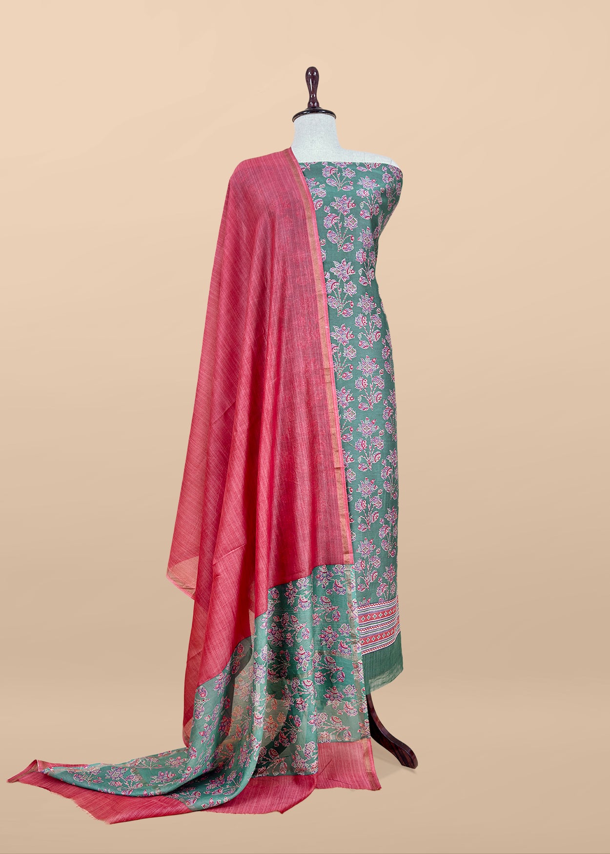 Buy unstitched maheshwari silk suit online in india

