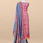 Orange Gulbahar Pure Mulmul Unstitched Suit Fabric With Jaipuri Handblock Print