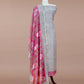 mulmul unstitched suit with dupatta

