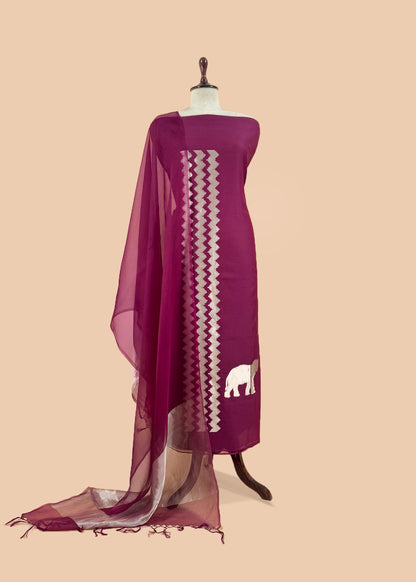 silk suit with kora silk dupatta

