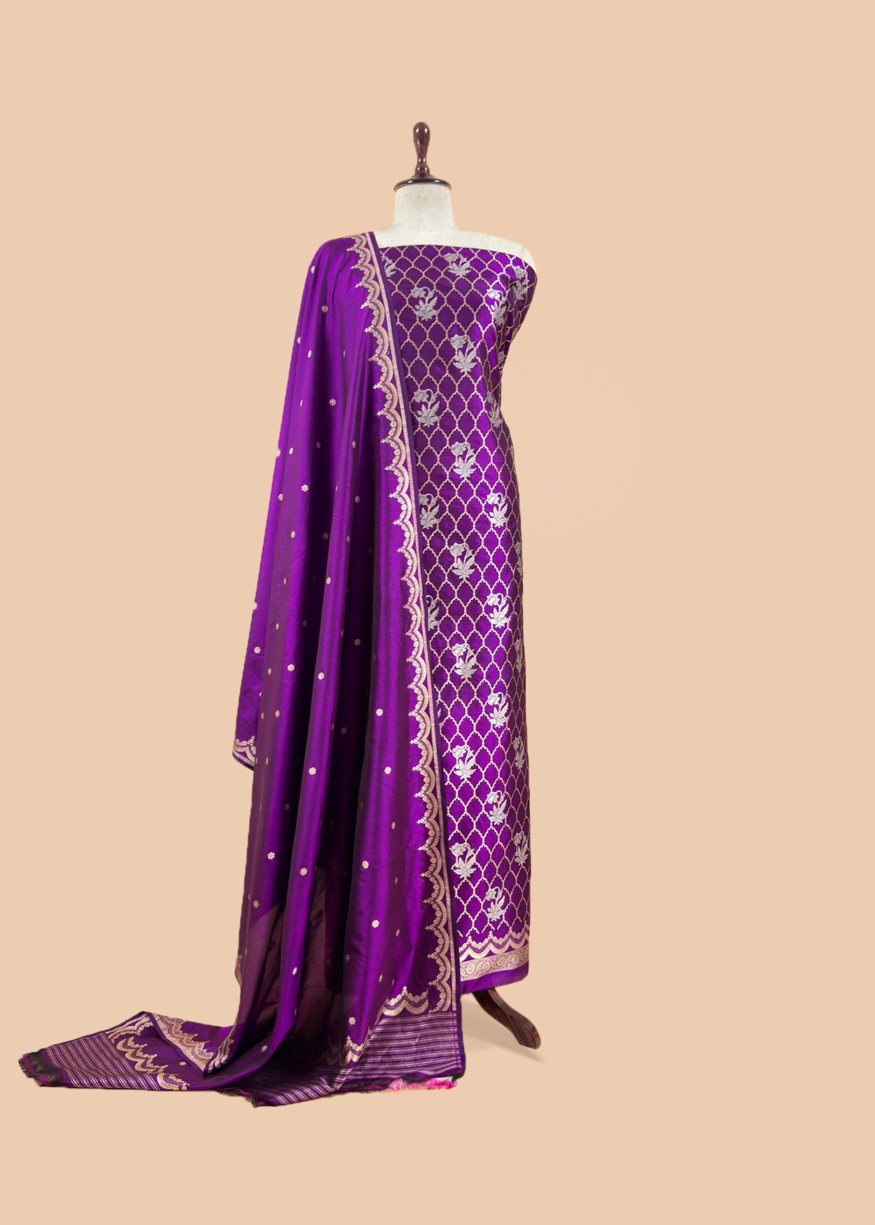 Buy designer wedding wear katan silk suit

