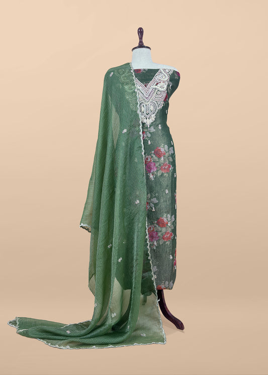 Tissue unstitched suit set at the best price

