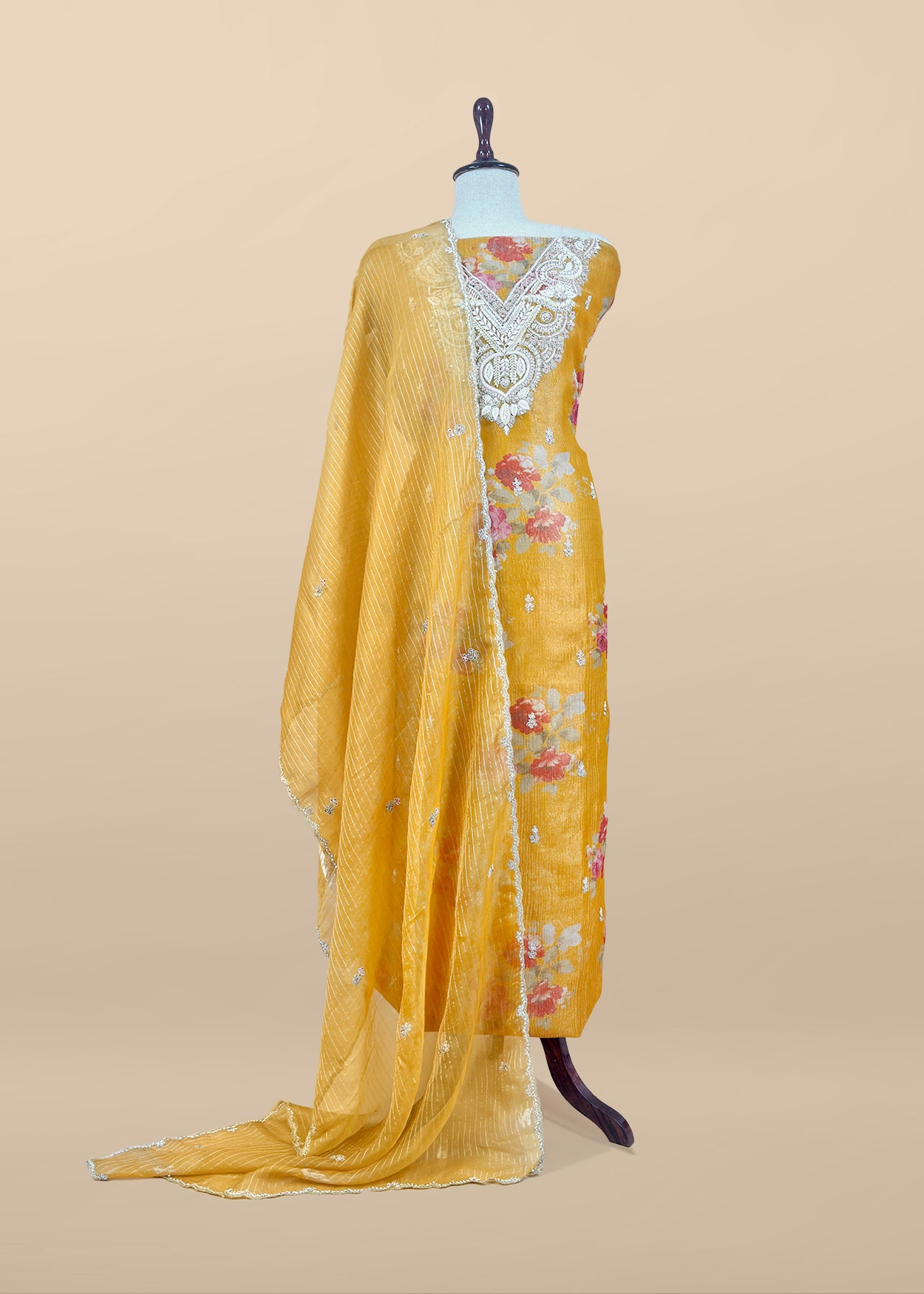 Tissue unstitched suit set at the best price

