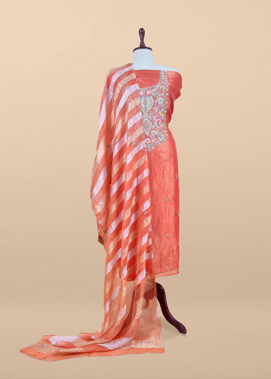 Shop indian wear tissue silk suit for bridal trousseau

