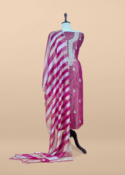 Shop indian wear tissue silk suit for bridal trousseau