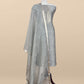 Grey Unstitched Pure Silk Suit With Kadwa Weaving