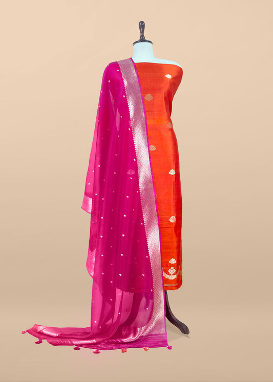 Pure silk suit fabric with kadhua weaves

