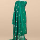 Green Chidiya Handloom Katan Silk Suit Fabric