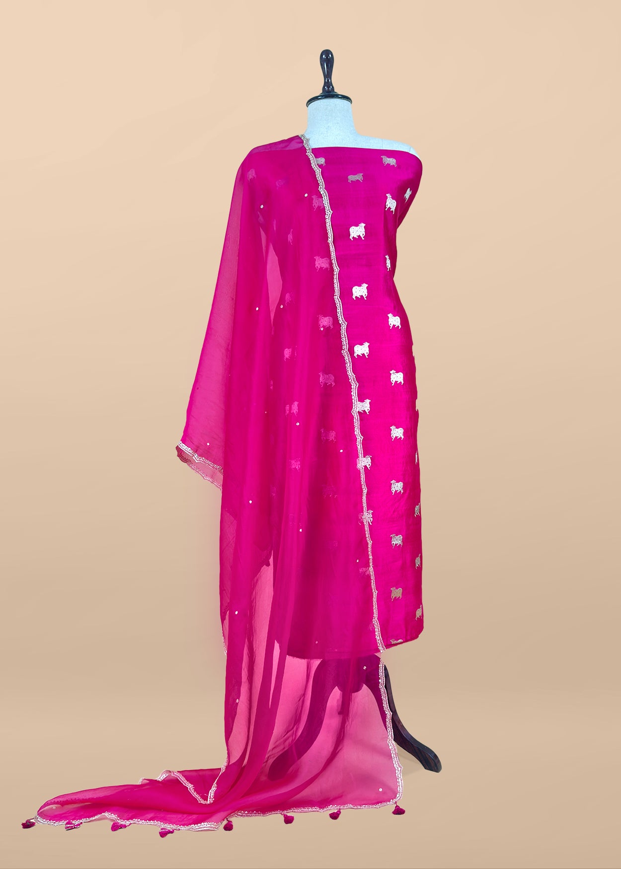 Chiniya Silk unstitched suit set at the best price

