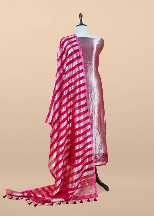 Tissue unstitched suit set at the best price

