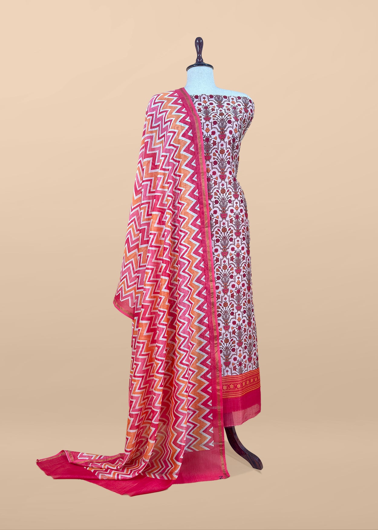 Summer wear maheshwari suit with dupatta

