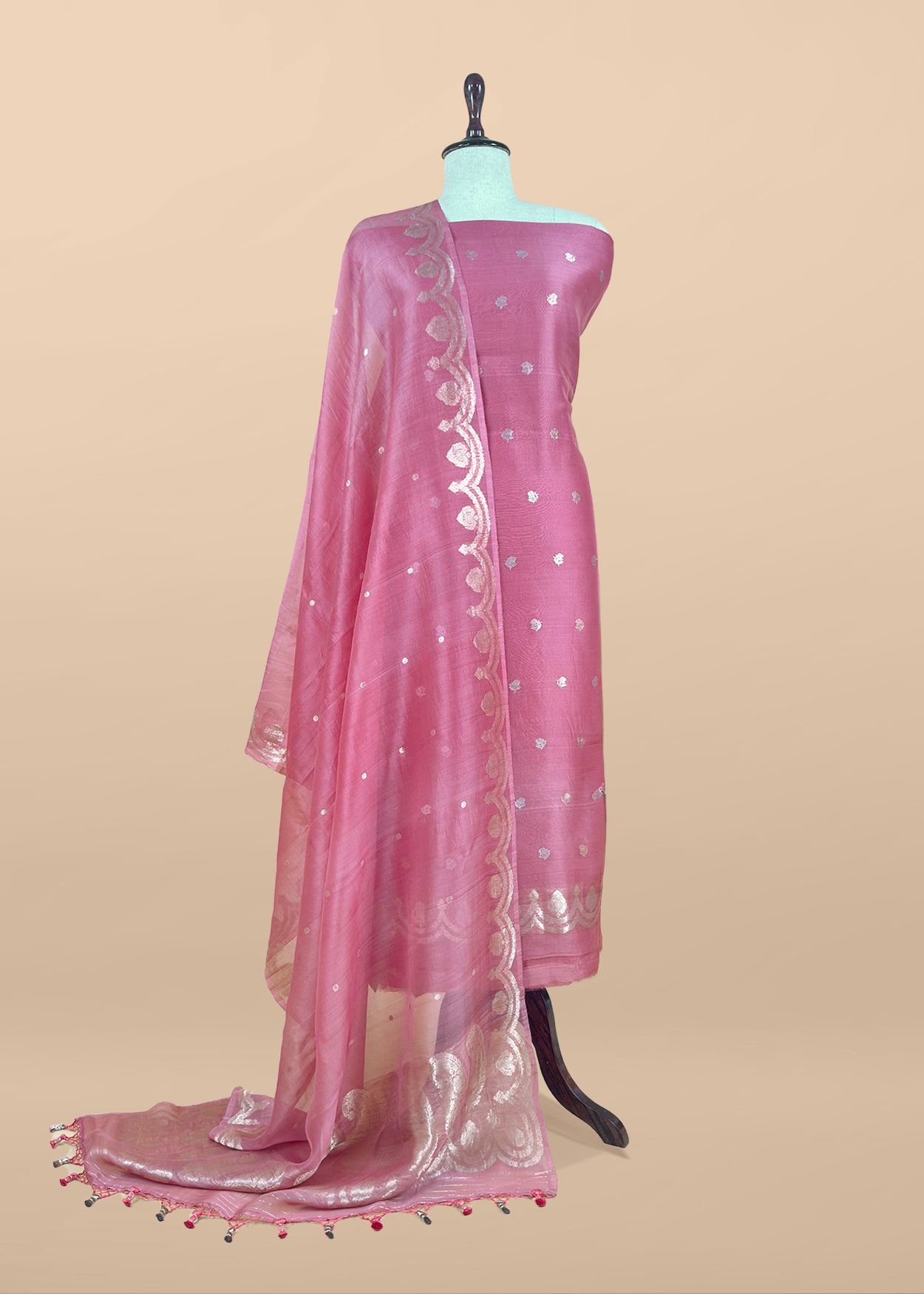 Shop designer kora silk suit for party and wedding celebration

