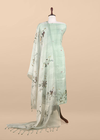 Premium quality kora silk unstitched suit with dupatta

