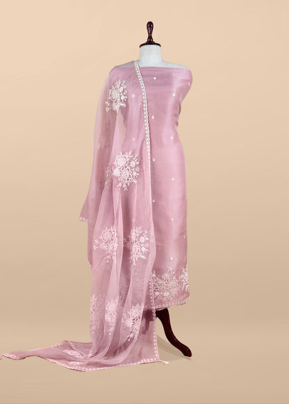 Premium quality kora silk unstitched suit with dupatta

