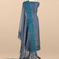 Luxe Grey And Pine Green Kora Silk Suit With French Thread Embroidery