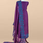 Luxe Purple And Pine  Blue  Kora Silk Suit With French Thread Embroidery