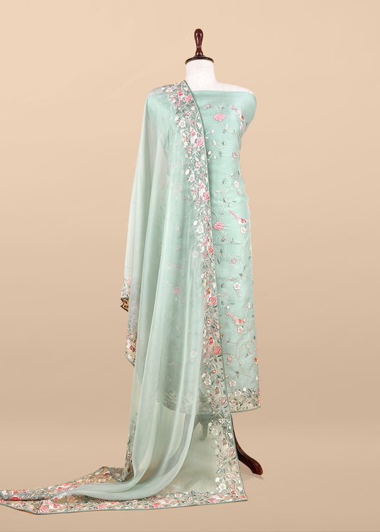 summer wear organza suit at the best price

