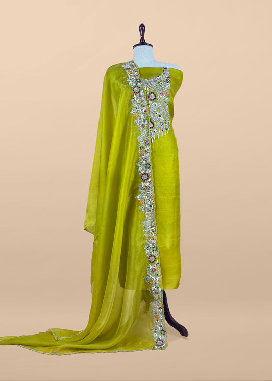 Shop designer kora silk suit for party and wedding celebration

