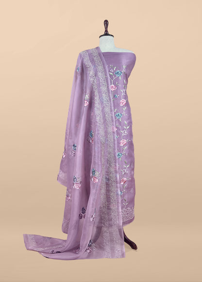 Premium quality kora silk unstitched suit with dupatta

