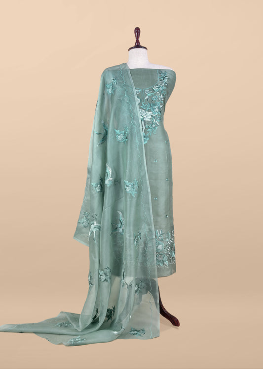 Shop designer kora silk suit for party and wedding celebration

