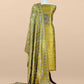 Apple Green Raw Silk Suit With Jamdani Weaving