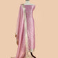 Pink Luxe Handloom Tissue Silk Unstitched Suit With Mirror Work