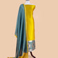 Luxury handwoven chanderi suit with kora silk dupatta