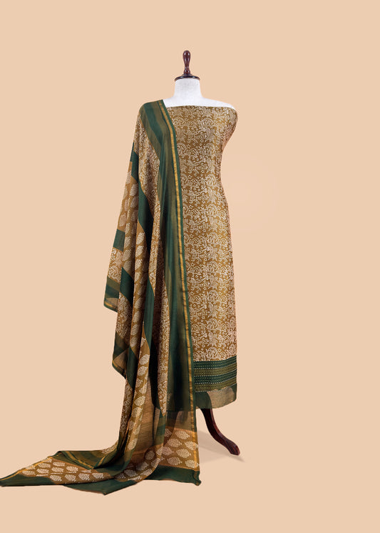 Pure Maheshwari Silk Suit With Dupatta