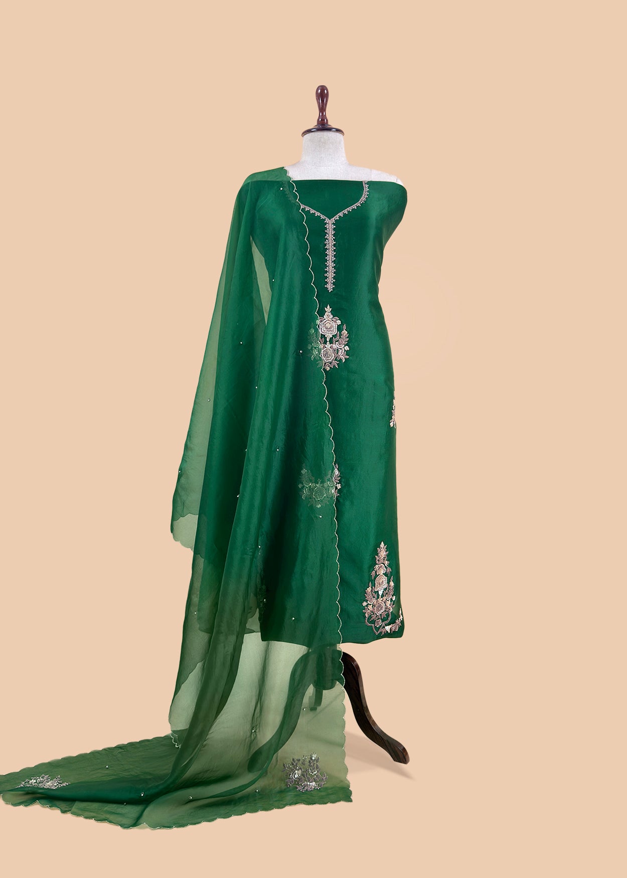 Wedding wear organza suit for online at the best price

